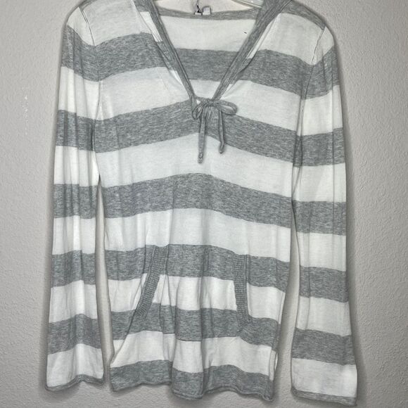 Michael Stars Striped Hoodie Sweater - Picture 6 of 8